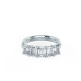 Wedding Band 1 CT Emerald Cut Five Stone Moissanite Engagement Band