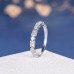 Wedding Band Round & Baguette Cut Half Eternity Bridal Set Band