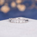 Wedding Band Round & Baguette Cut Half Eternity Bridal Set Band