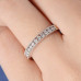 Wedding Band Round Brilliant Cut Channel Set Half Eternity Anniversary Band