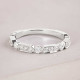 Wedding Band 0.50 CT Round Shaped Moissanite Minimalist Band