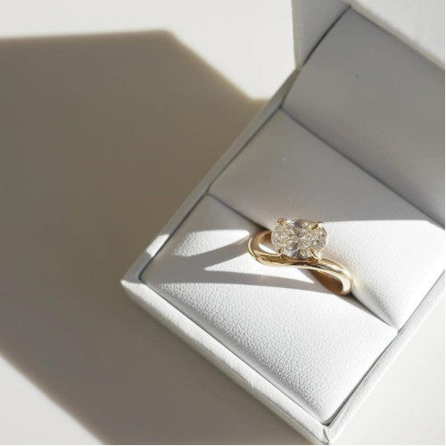 1.50 CT Oval Cut Engagement ring, Promise Gold ring, Solitaire ring 