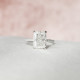 Engagement Ring 4.5 СT Radiant Cut Moissanite Diamond Hidden Halo Ring