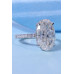 Engagement Ring 4 CT Oval Cut Hidden Halo Moissanite Engagement Ring