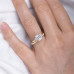 Engagement Ring 1.50 CT Emerald Cut Moissanite 5 Stone Ring 18K Yellow Gold Ring