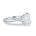 Engagement 4 CT Oval Cut Three Stone Moissanite Ring in 14K White Gold