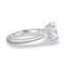 Engagement 4 CT Oval Cut Three Stone Moissanite Ring in 14K White Gold