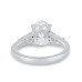 Engagement 4 CT Oval Cut Three Stone Moissanite Ring in 14K White Gold