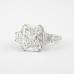 Engagement 2.50 CT Radiant Cut Trapezoid Moissanite 3 Stone Ring