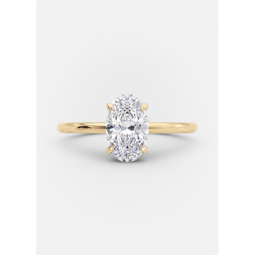 Engagement Ring 2.50 CT Oval Moissanite Solitaire Diamond Ring