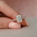 Engagement Ring 3.5 CT Radiant Cut Moissanite Hidden Halo Wedding Ring