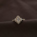 Engagement Ring 1CT Marquise Cluster Halo Diamond Moissanite Vintage Ring