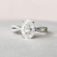 Engagement Ring 3.50 CT Oval Cut Split Shank Moissanite Diamond Hidden Halo Ring