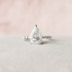 Engagement Ring 4 CT Pear Cut Hidden Halo Moissanite Anniversary Ring 