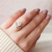 Engagement Ring 1.50 CT Pear Cut Moissanite Chevron Vintage Wedding Ring