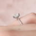 Engagement Ring 1CT Cushion Cut Moissanite Diamond Hidden Halo Vintage Ring