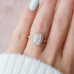 Engagement Ring 3.50 CT Radiant Cut Halo Moissanite Diamond Split Shank Ring