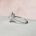 Engagement Ring 4 CT Oval Cut Halo Moissanite Diamond Pave Wedding Ring