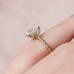 Engagement Ring 4 CT Emerald Cut Braided Moissanite Hidden Halo Infinite Ring