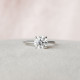 Engagement Ring 2 CT Round Cut Hidden Halo Moissanite Solitaire Ring