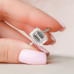 Engagement Ring 5 CT Emerald Cut Art Deco Moissanite Dainty Ring