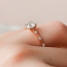 Engagement Ring 1 CT Round Cut Moissanite Diamond Solitaire Simple Ring