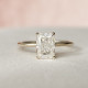 Engagement Ring 1.5 CT Radiant Cut Moissanite Hidden Halo Ring