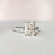 Engagement Ring 2.50 CT Radiant Cut Moissanite Hidden Halo Promise Ring