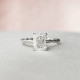 Engagement Ring 2 CT Cushion Cut Moissanite Hidden Halo Minimalist 