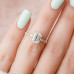 Engagement Ring 4 CT Emerald Cut Moissanite Hidden Halo Minimalist 