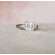 Engagement Ring 3 CT Princess Cut Moissanite 3 Stone Vintage Ring