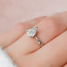 Engagement Ring 1 CT Pear Cut Nature Inspired Twisted Moissanite Ring