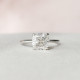 Engagement Ring 3 CT Cushion Cut Hidden Halo Moissanite Solitaire Ring