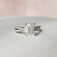 Engagement Ring 2 CT Cushion Cut Split Shank Moissanite Ring